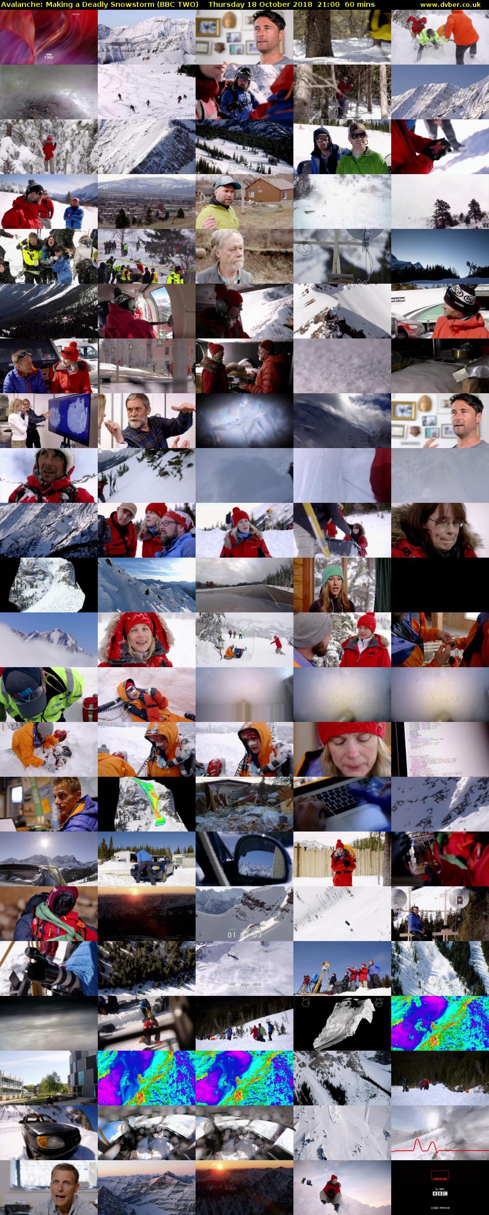 Avalanche: Making a Deadly Snowstorm (BBC TWO) Thursday 18 October 2018 21:00 - 22:00