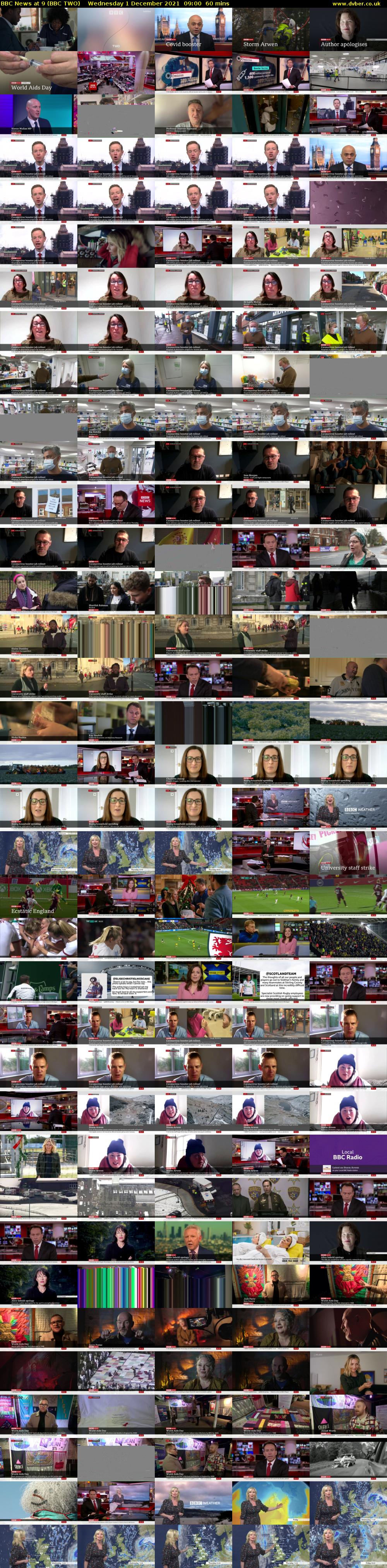 BBC News at 9 (BBC TWO) Wednesday 1 December 2021 09:00 - 10:00