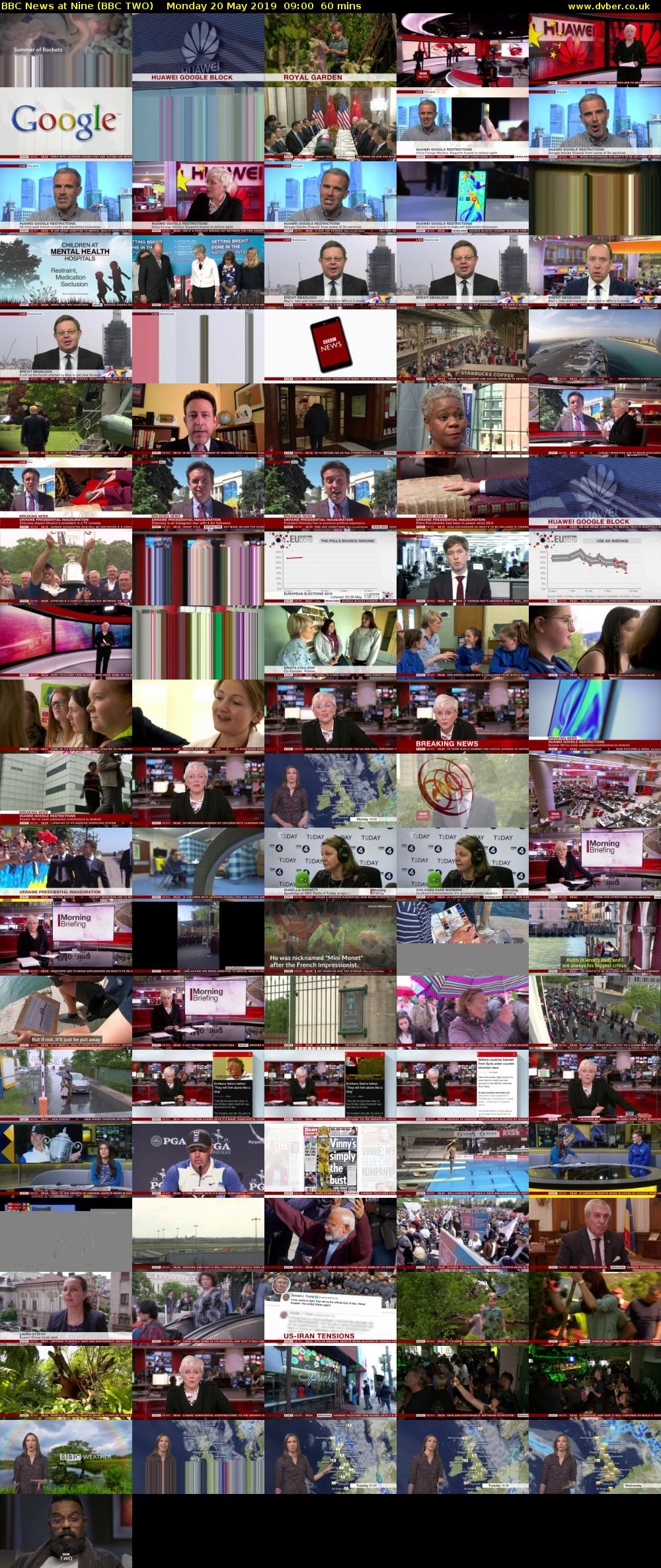 BBC News at Nine (BBC TWO) Monday 20 May 2019 09:00 - 10:00
