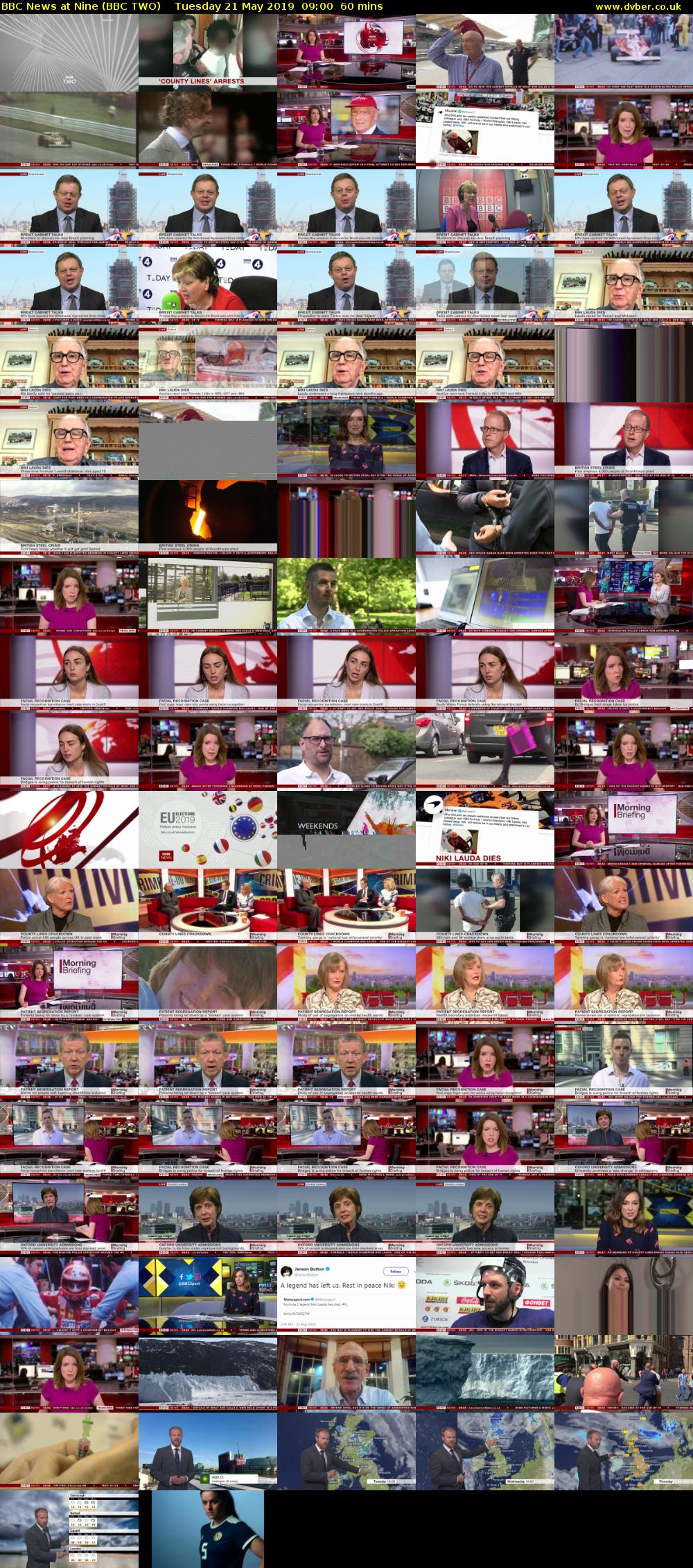 BBC News at Nine (BBC TWO) Tuesday 21 May 2019 09:00 - 10:00