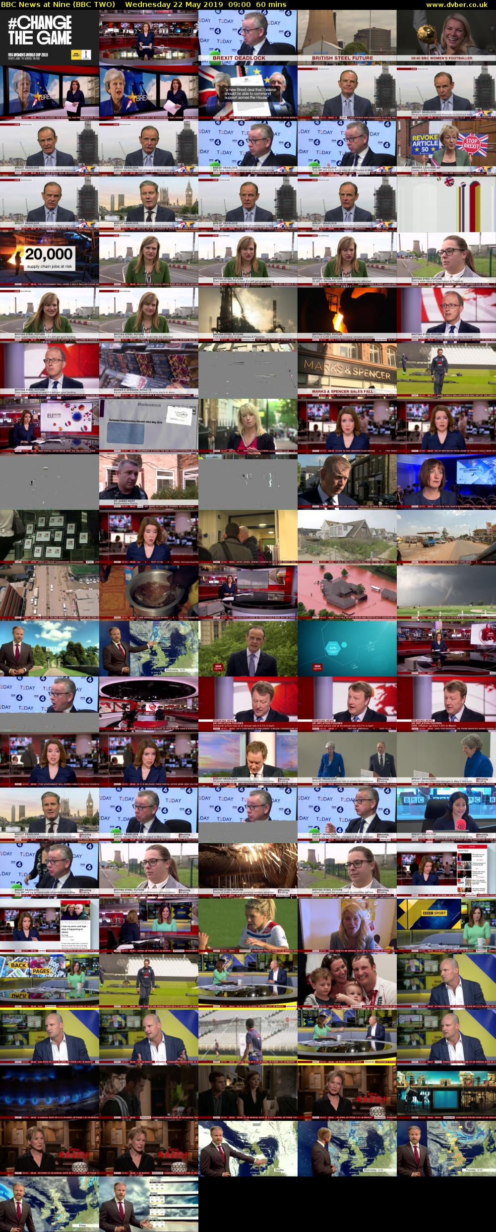 BBC News at Nine (BBC TWO) Wednesday 22 May 2019 09:00 - 10:00