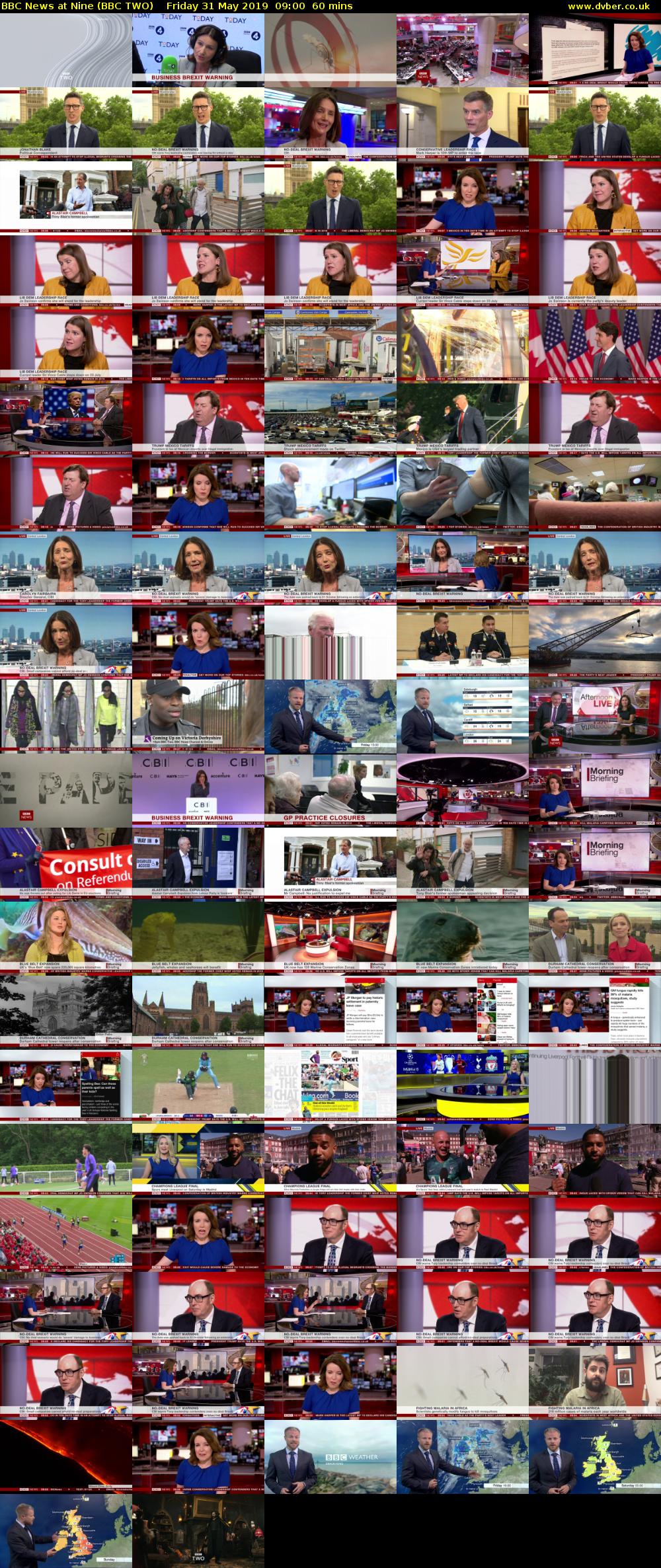 BBC News at Nine (BBC TWO) Friday 31 May 2019 09:00 - 10:00