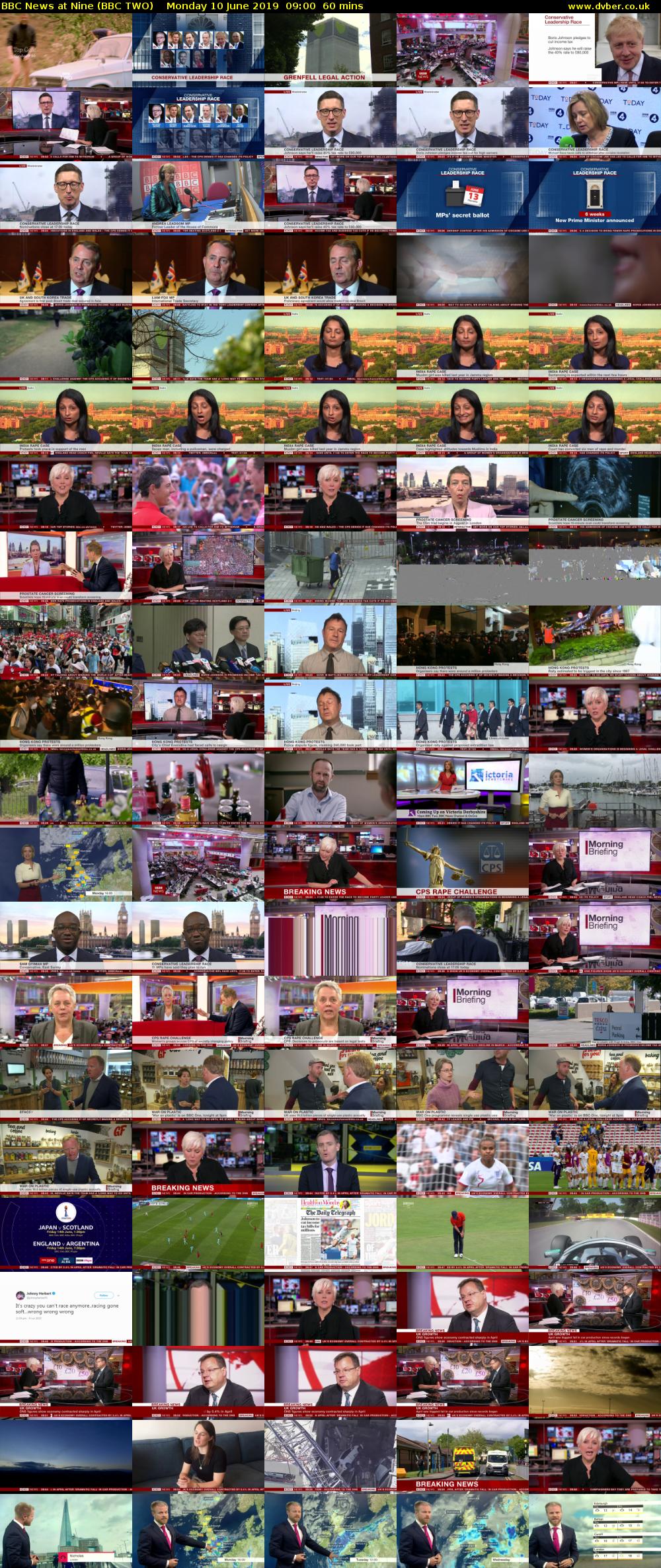 BBC News at Nine (BBC TWO) Monday 10 June 2019 09:00 - 10:00