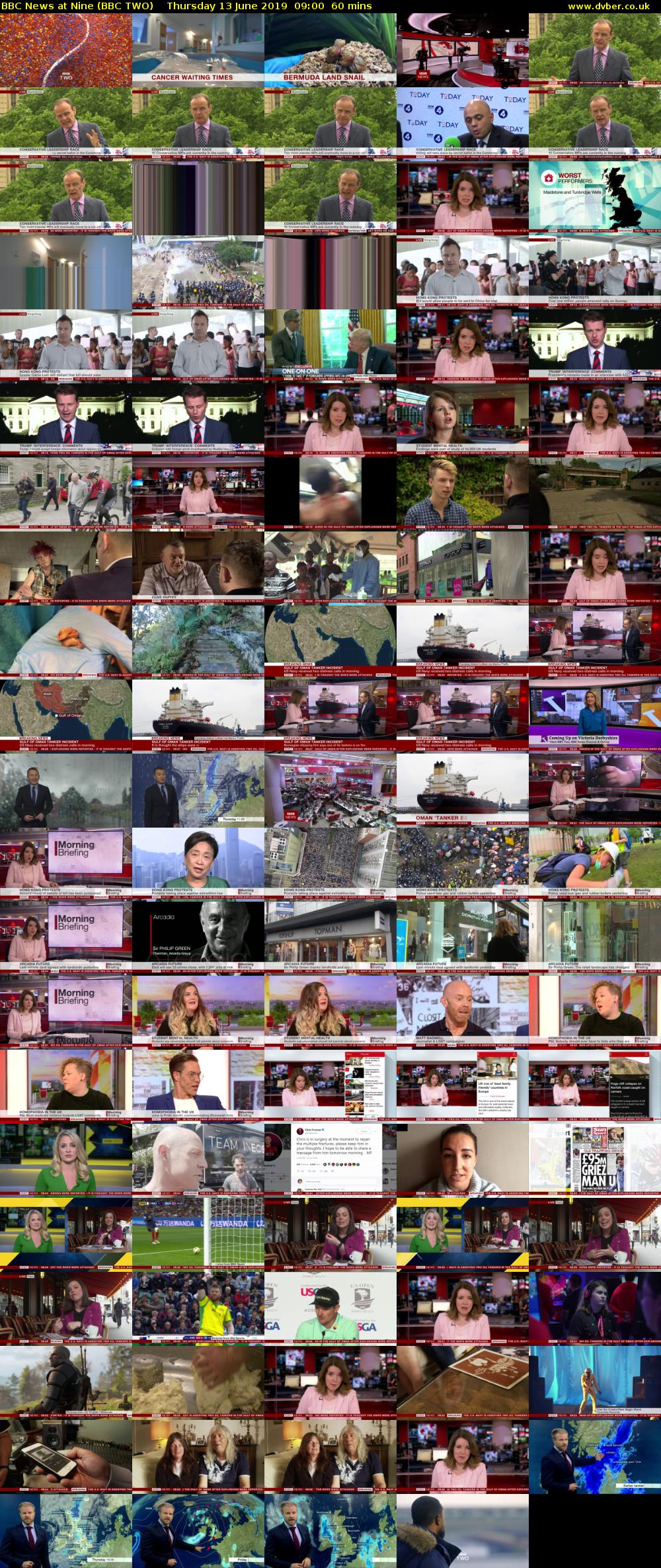 BBC News at Nine (BBC TWO) Thursday 13 June 2019 09:00 - 10:00