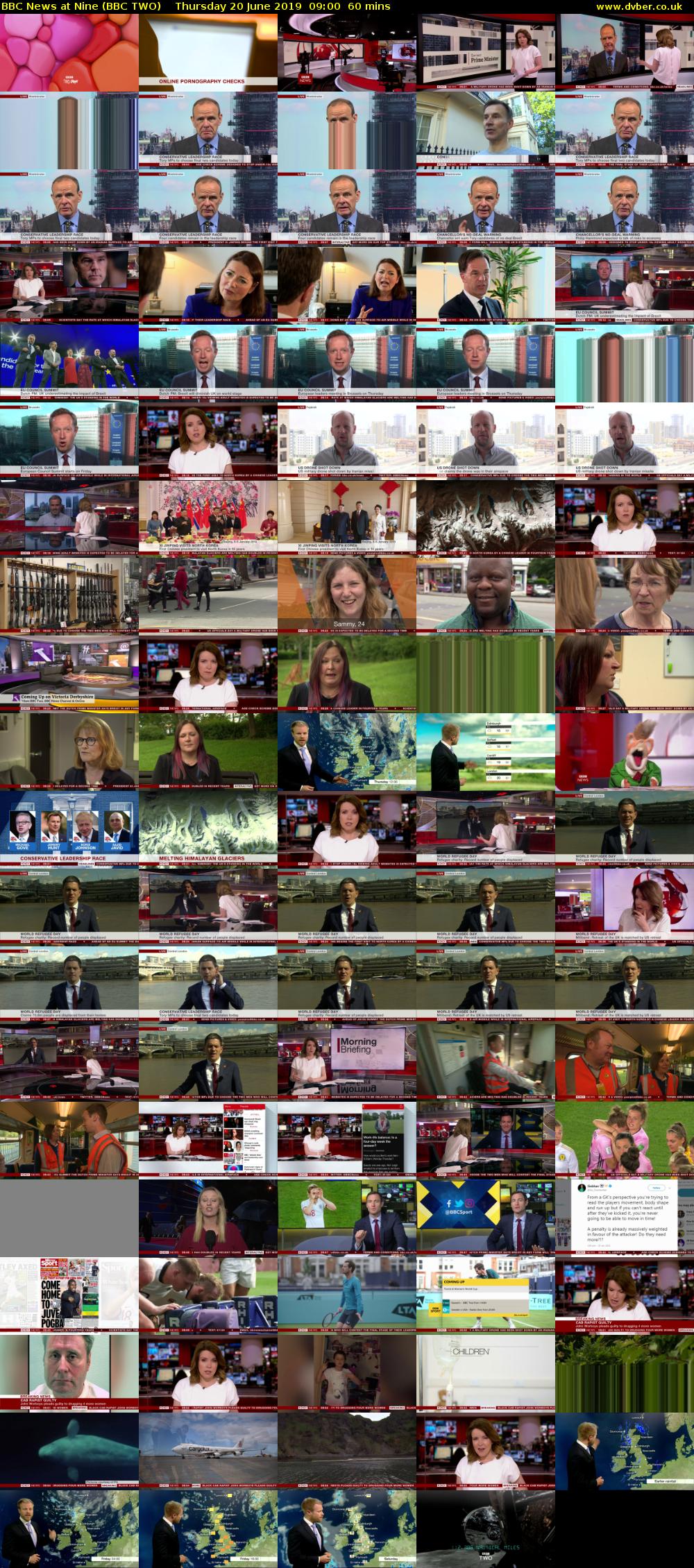 BBC News at Nine (BBC TWO) Thursday 20 June 2019 09:00 - 10:00