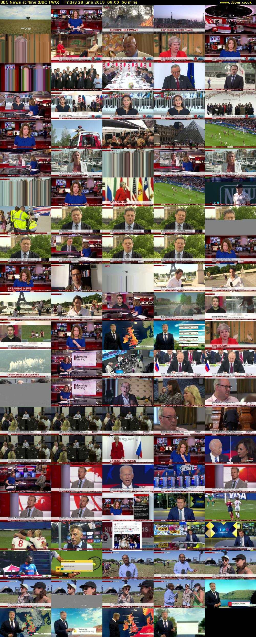 BBC News at Nine (BBC TWO) Friday 28 June 2019 09:00 - 10:00