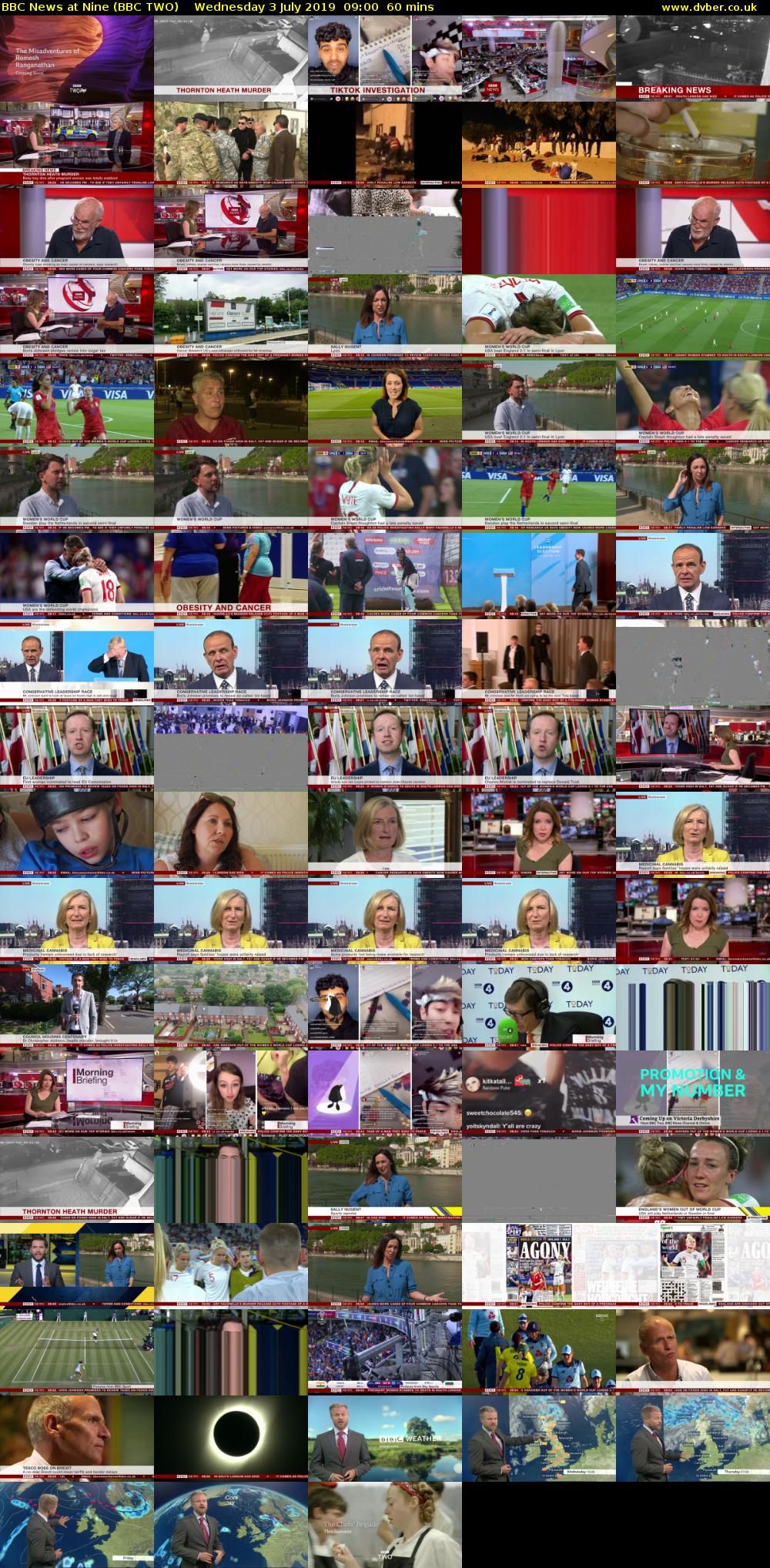 BBC News at Nine (BBC TWO) Wednesday 3 July 2019 09:00 - 10:00