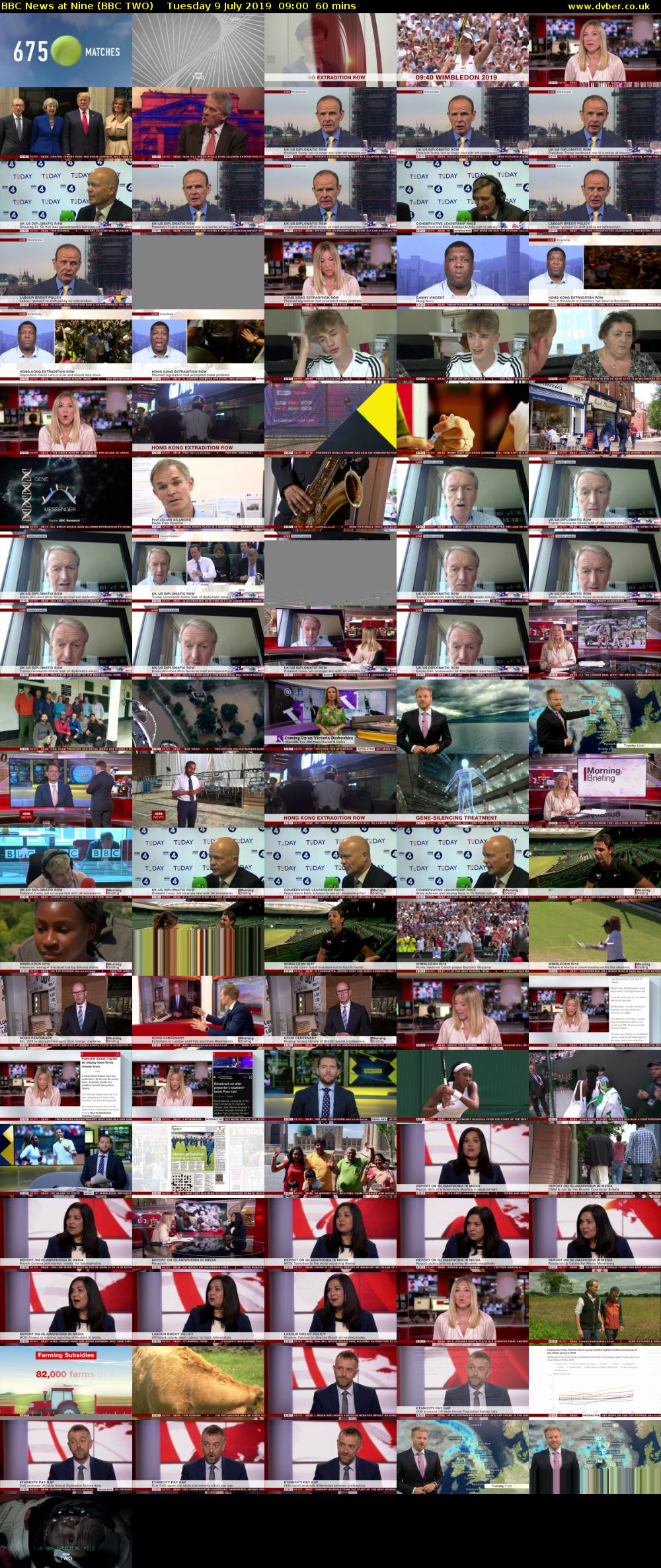BBC News at Nine (BBC TWO) Tuesday 9 July 2019 09:00 - 10:00