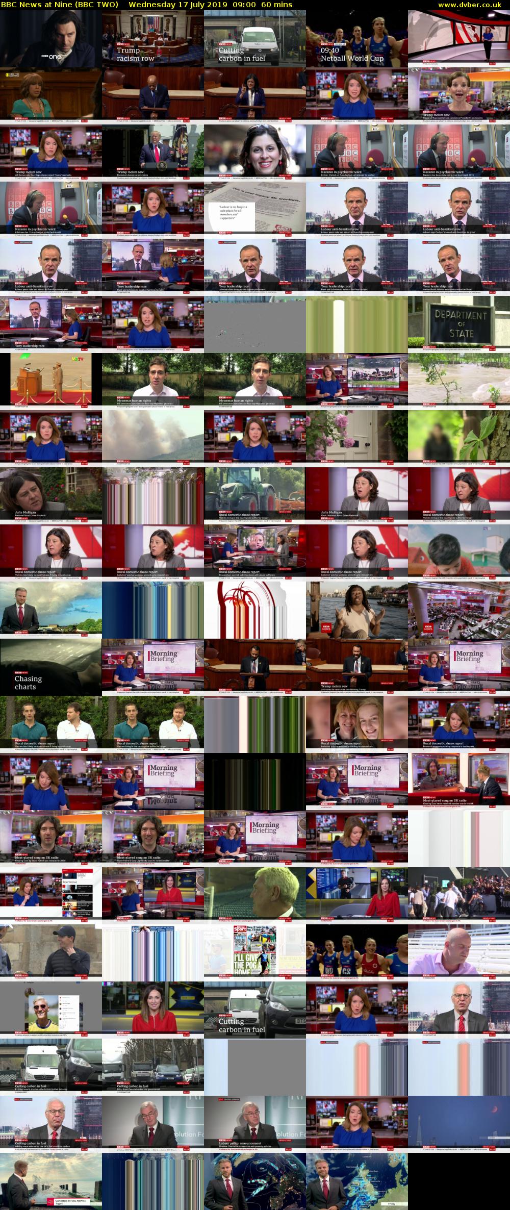 BBC News at Nine (BBC TWO) Wednesday 17 July 2019 09:00 - 10:00