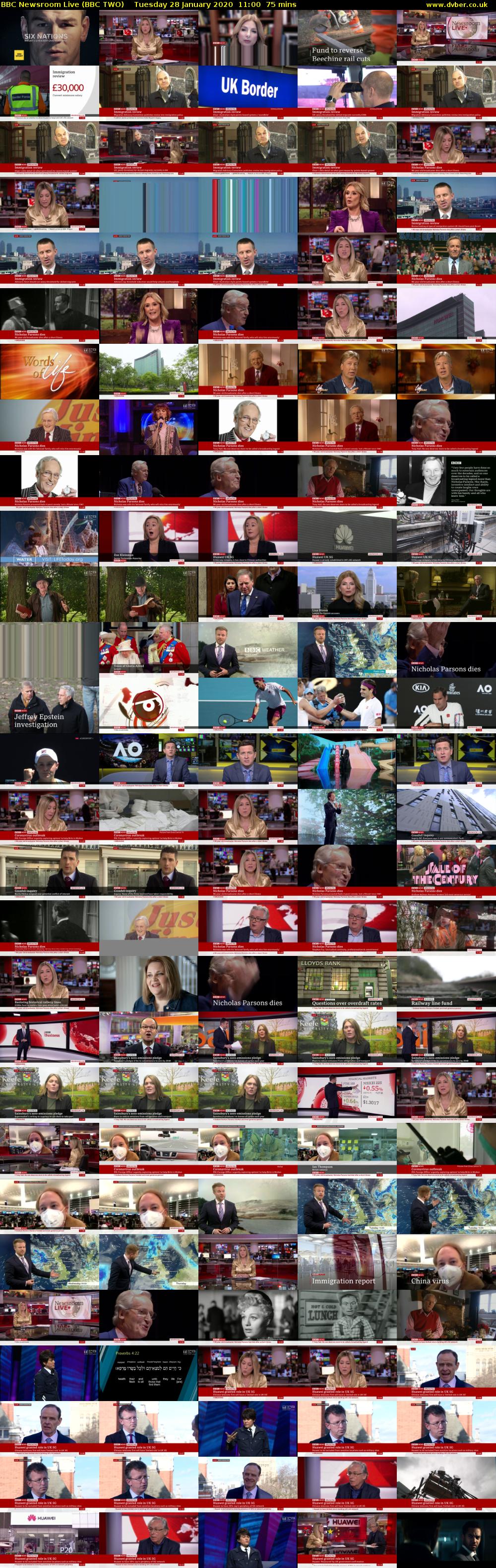 BBC Newsroom Live (BBC TWO) Tuesday 28 January 2020 11:00 - 12:15