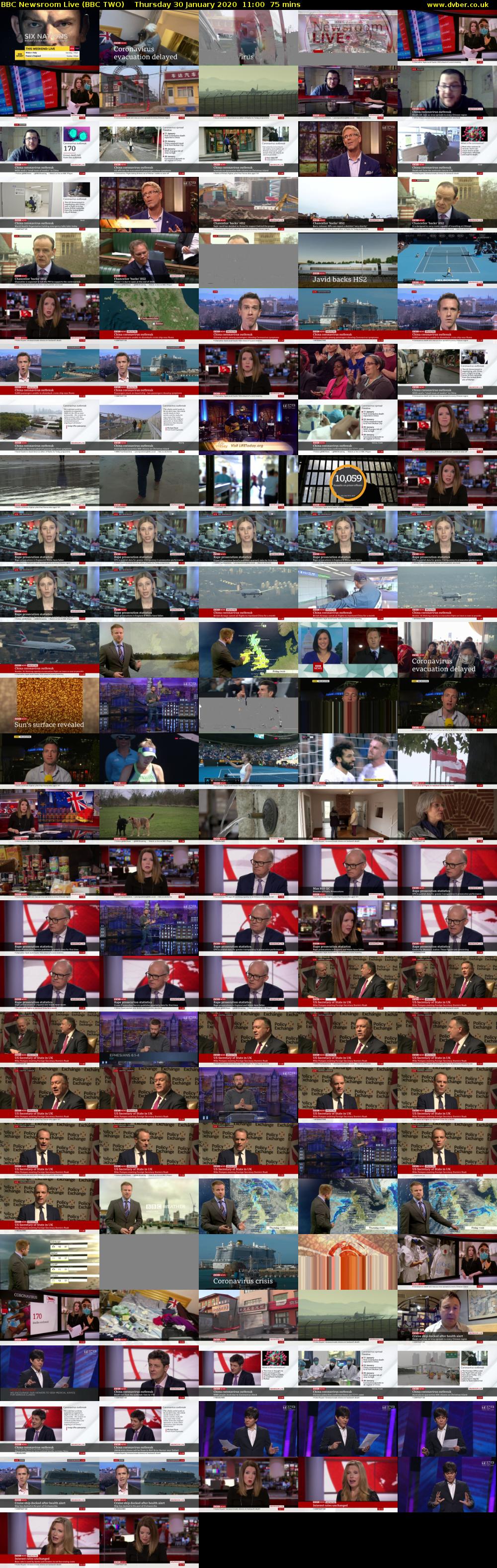 BBC Newsroom Live (BBC TWO) Thursday 30 January 2020 11:00 - 12:15