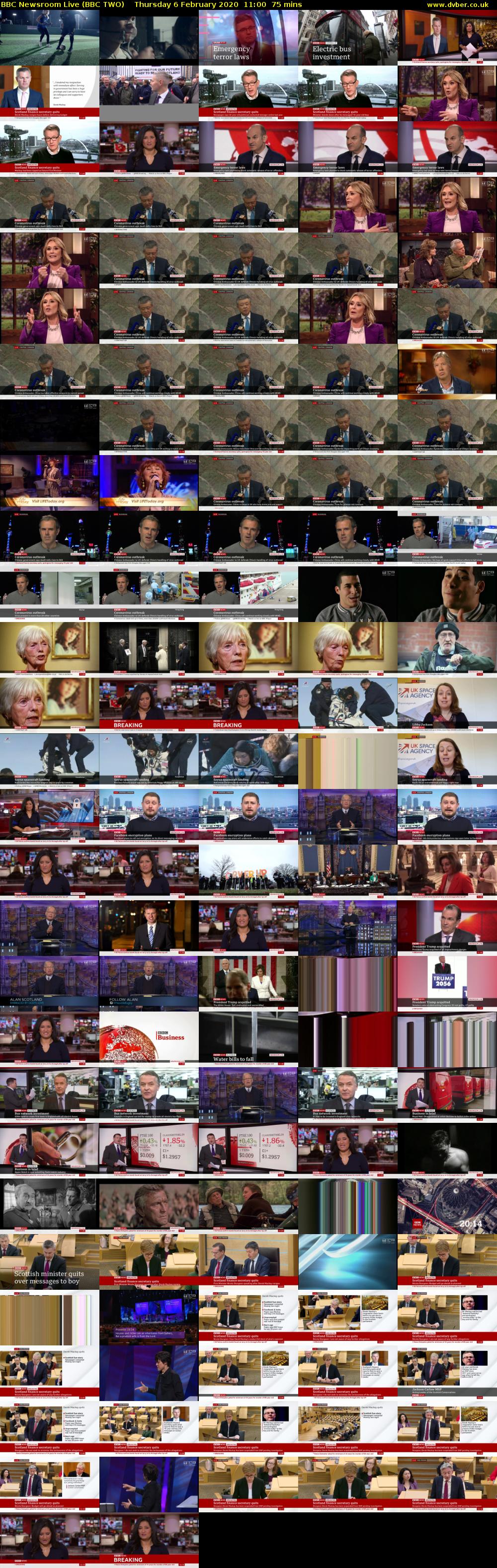 BBC Newsroom Live (BBC TWO) Thursday 6 February 2020 11:00 - 12:15