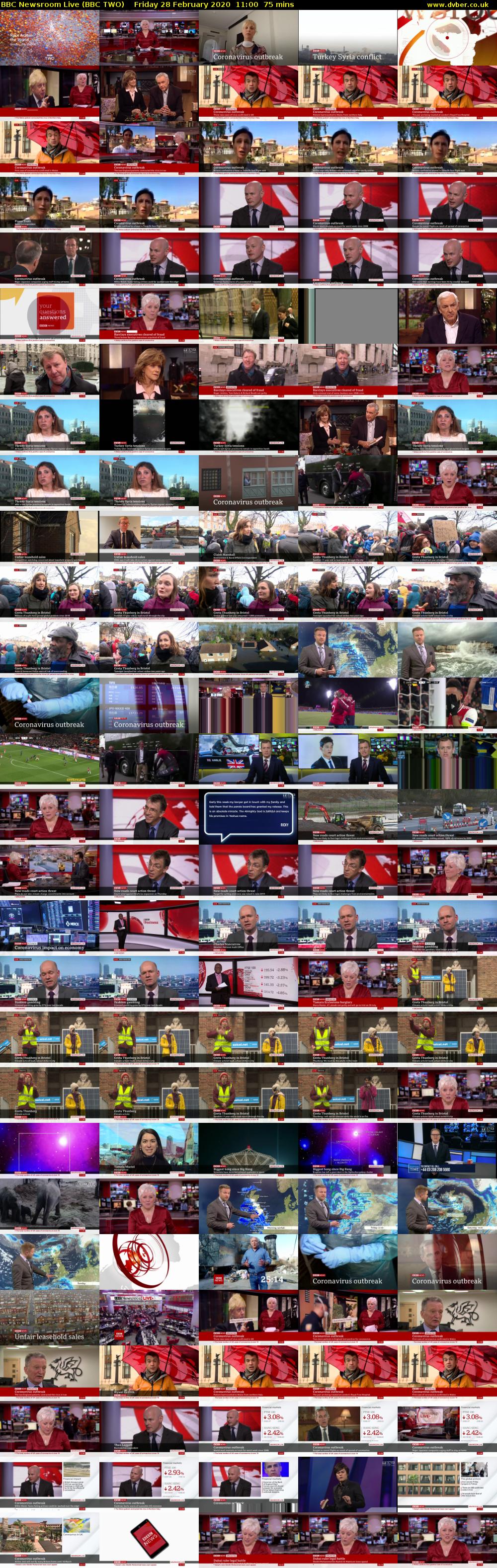 BBC Newsroom Live (BBC TWO) Friday 28 February 2020 11:00 - 12:15