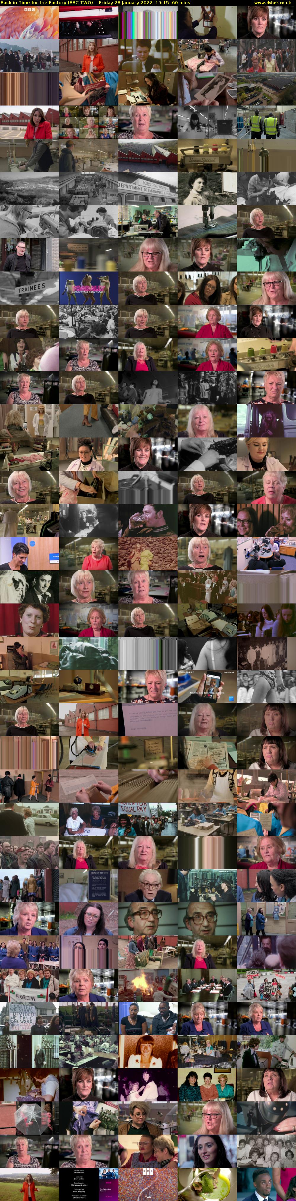 Back in Time for the Factory (BBC TWO) Friday 28 January 2022 15:15 - 16:15