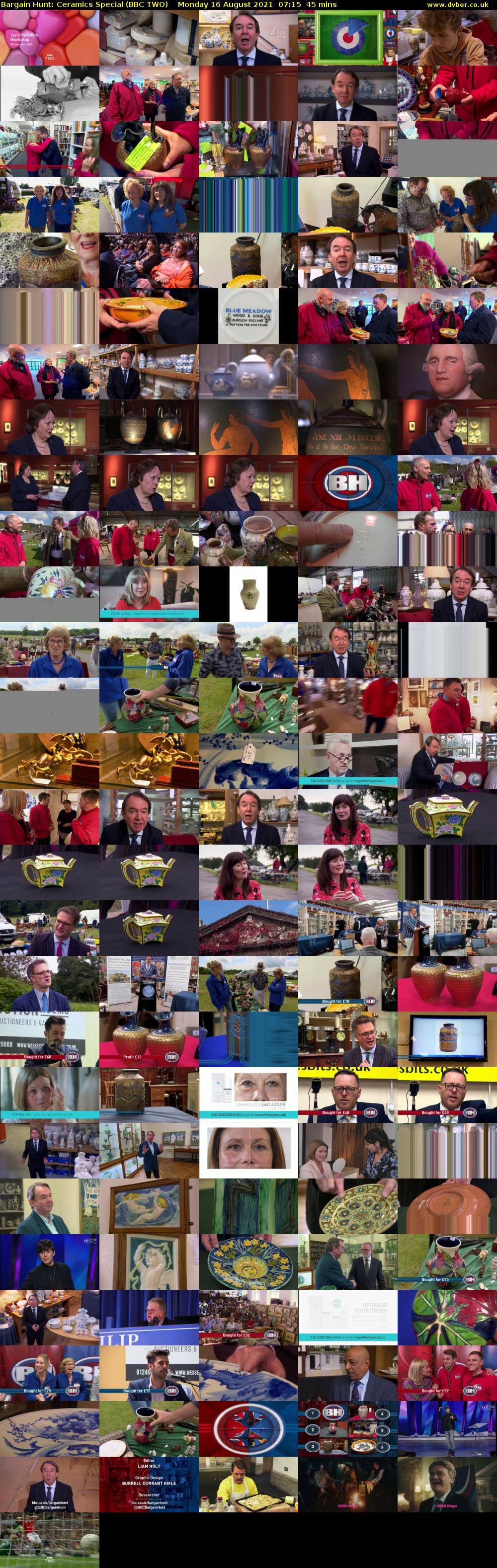 Bargain Hunt: Ceramics Special (BBC TWO) Monday 16 August 2021 07:15 - 08:00