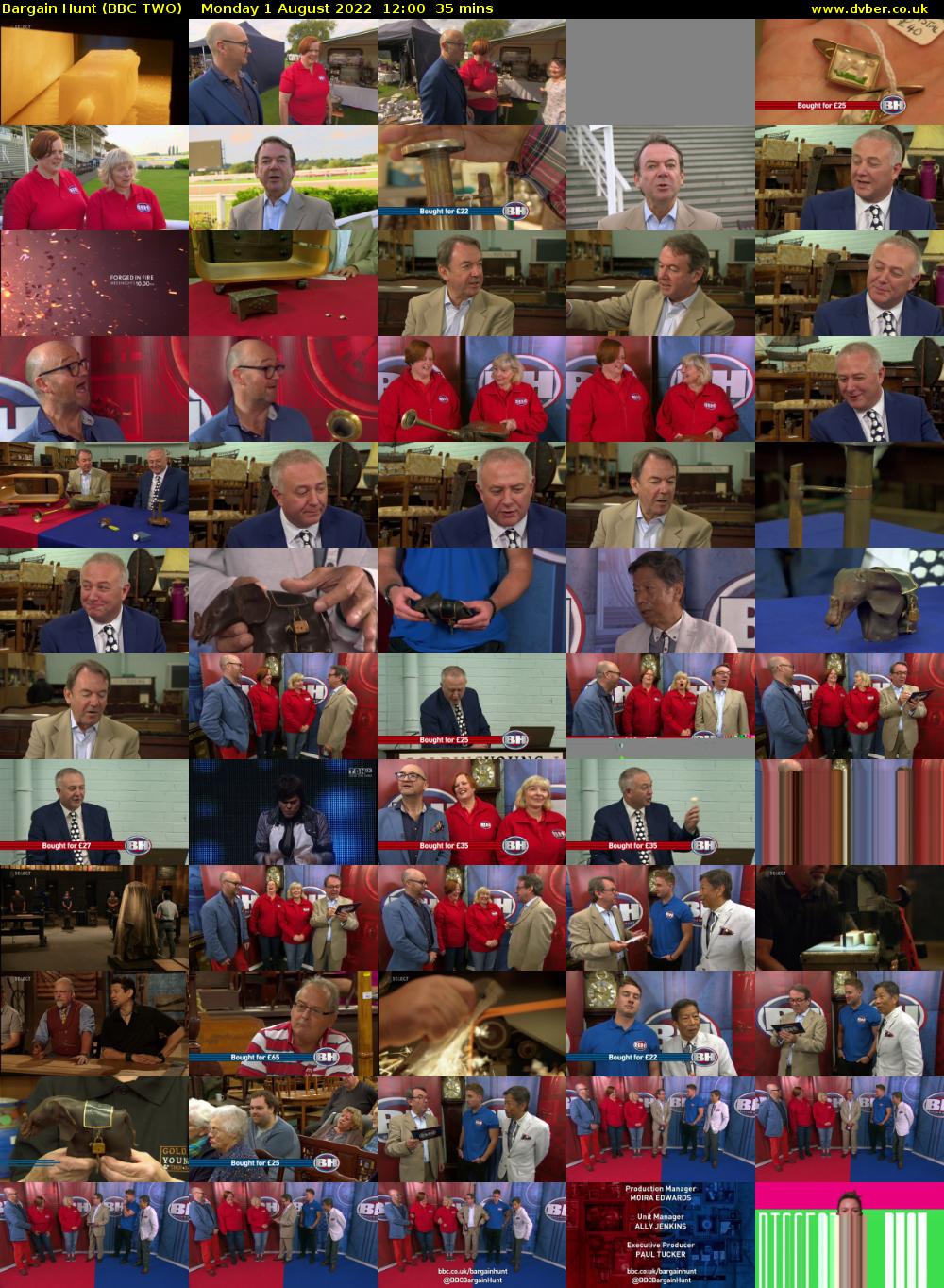 Bargain Hunt (BBC TWO) Monday 1 August 2022 12:00 - 12:35