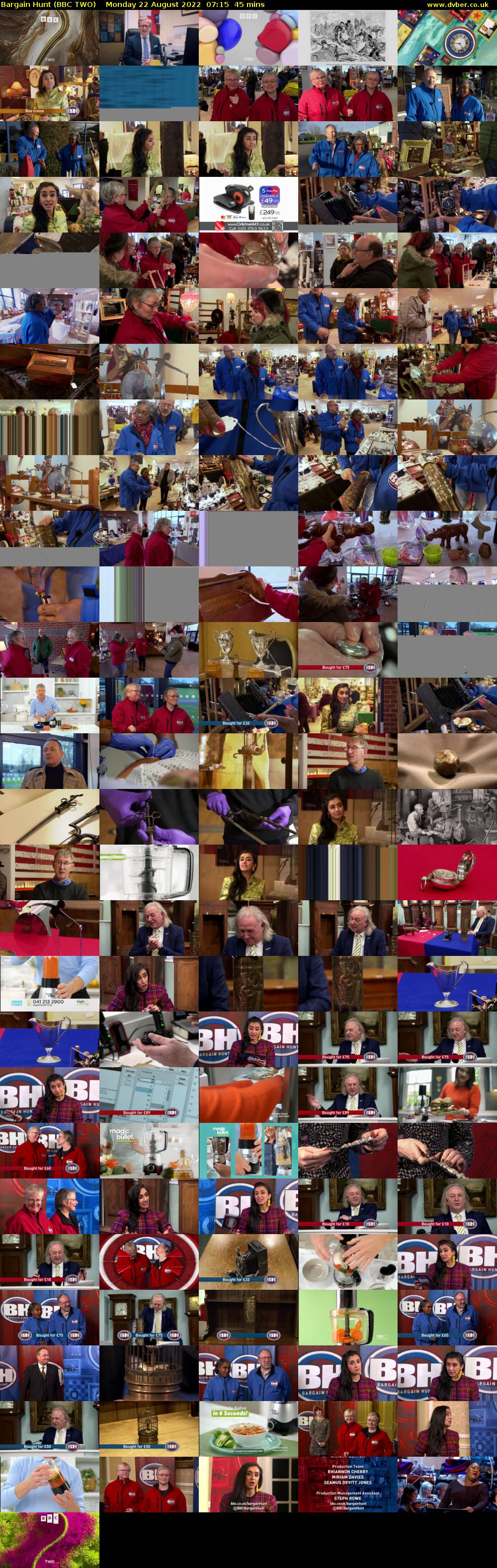 Bargain Hunt (BBC TWO) Monday 22 August 2022 07:15 - 08:00