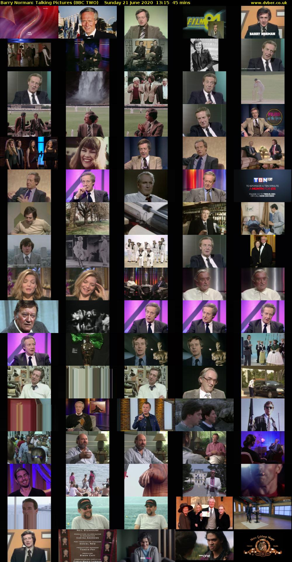 Barry Norman: Talking Pictures (BBC TWO) Sunday 21 June 2020 13:15 - 14:00