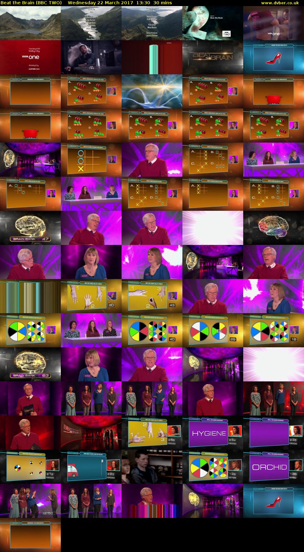 Beat the Brain (BBC TWO) Wednesday 22 March 2017 13:30 - 14:00