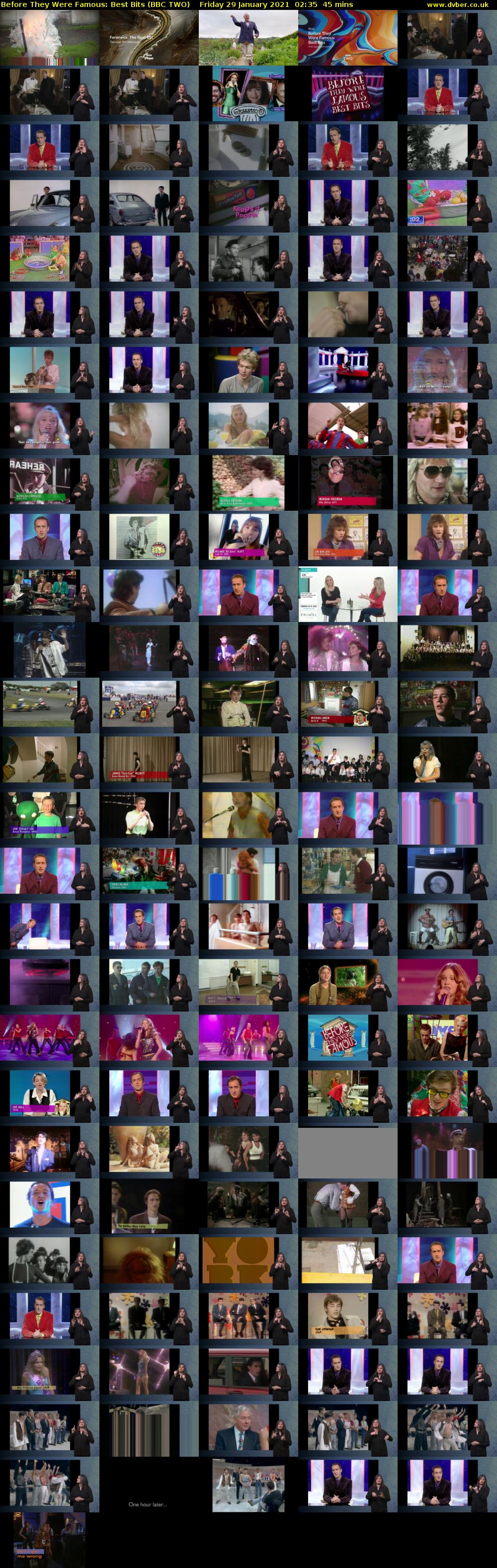 Before They Were Famous: Best Bits (BBC TWO) Friday 29 January 2021 02:35 - 03:20
