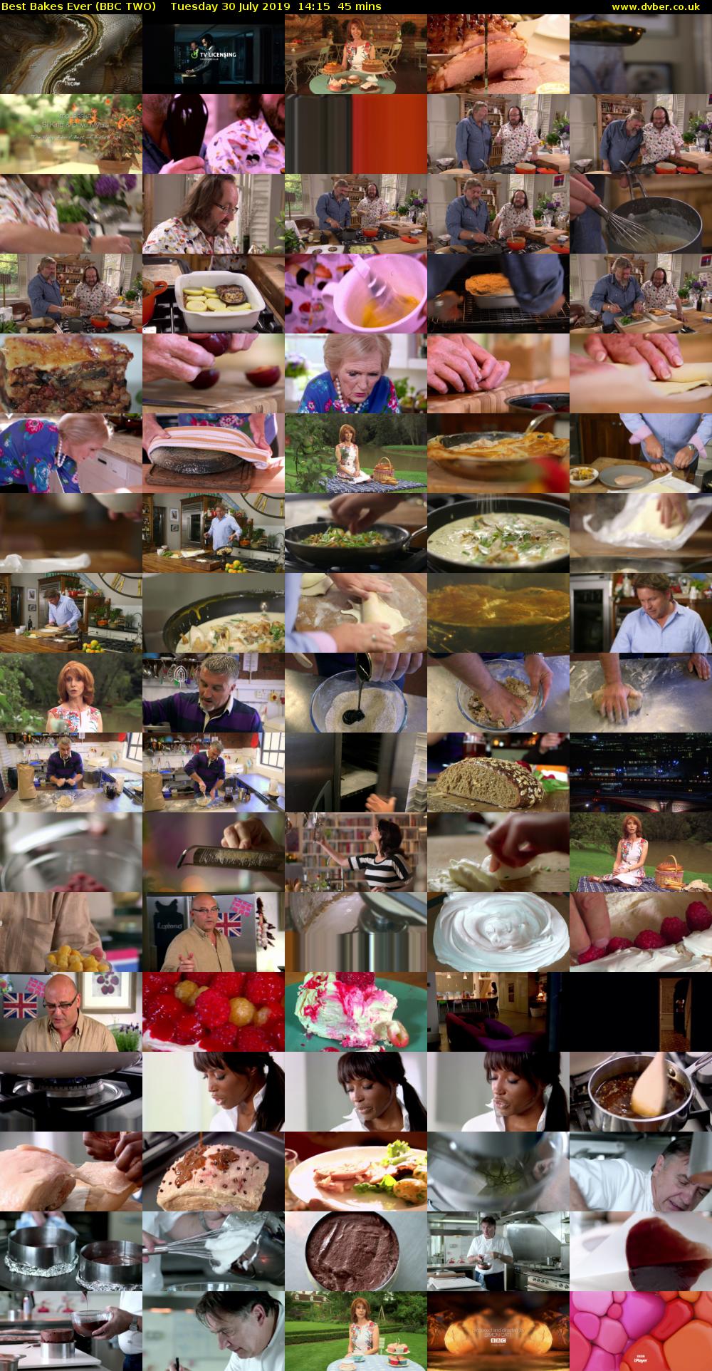 Best Bakes Ever (BBC TWO) Tuesday 30 July 2019 14:15 - 15:00