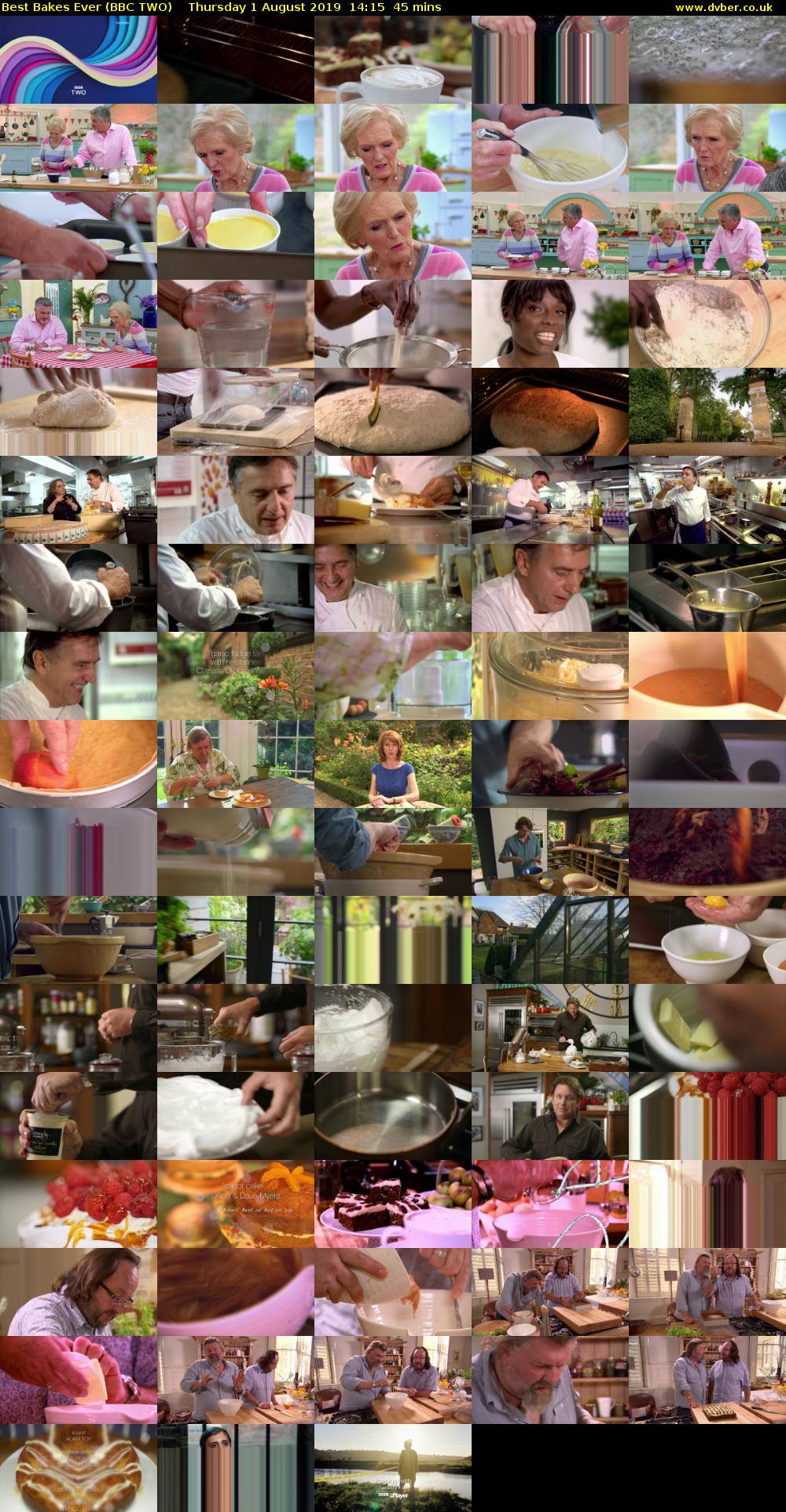 Best Bakes Ever (BBC TWO) Thursday 1 August 2019 14:15 - 15:00