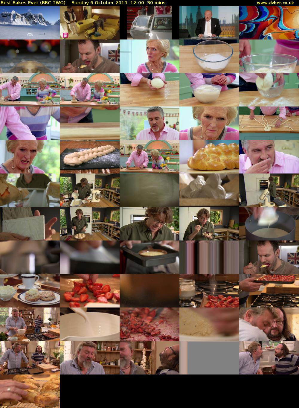 Best Bakes Ever (BBC TWO) Sunday 6 October 2019 12:00 - 12:30