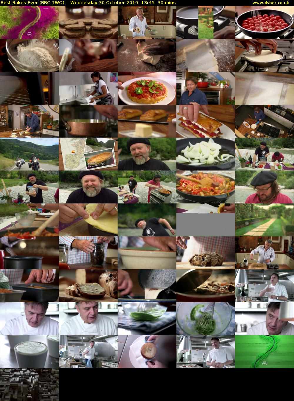 Best Bakes Ever (BBC TWO) Wednesday 30 October 2019 13:45 - 14:15