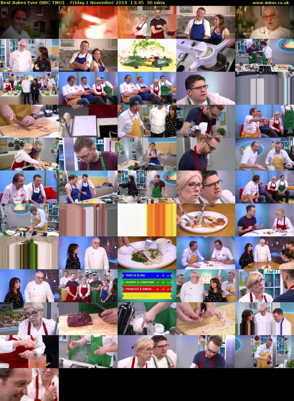 Best Bakes Ever (BBC TWO) Friday 1 November 2019 13:45 - 14:15