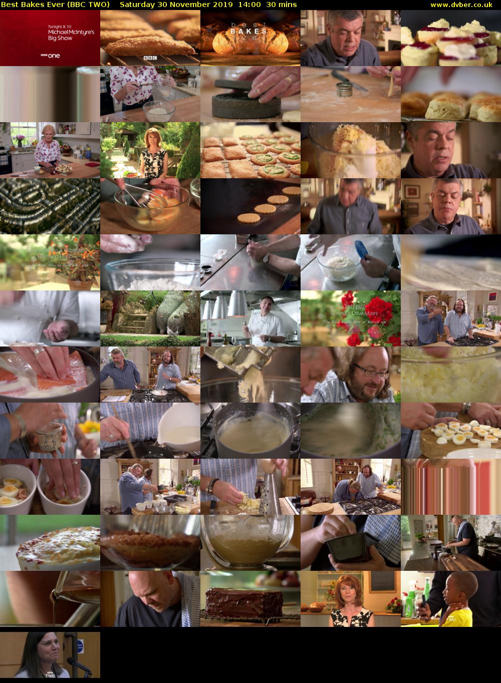 Best Bakes Ever (BBC TWO) Saturday 30 November 2019 14:00 - 14:30
