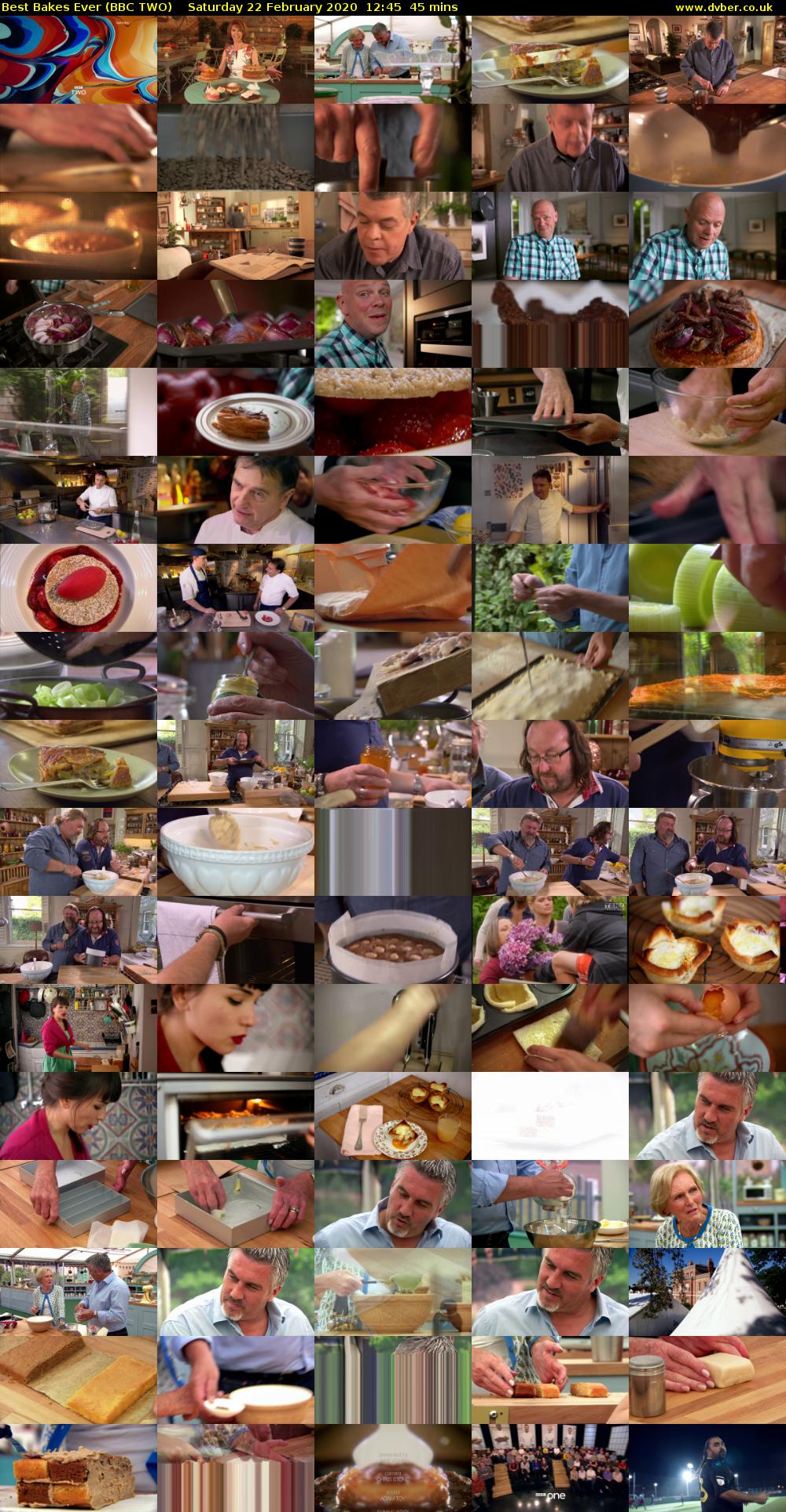 Best Bakes Ever (BBC TWO) Saturday 22 February 2020 12:45 - 13:30