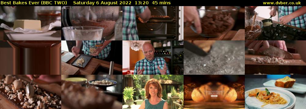 Best Bakes Ever (BBC TWO) Saturday 6 August 2022 13:20 - 14:05