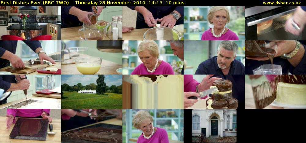 Best Dishes Ever (BBC TWO) Thursday 28 November 2019 14:15 - 14:25