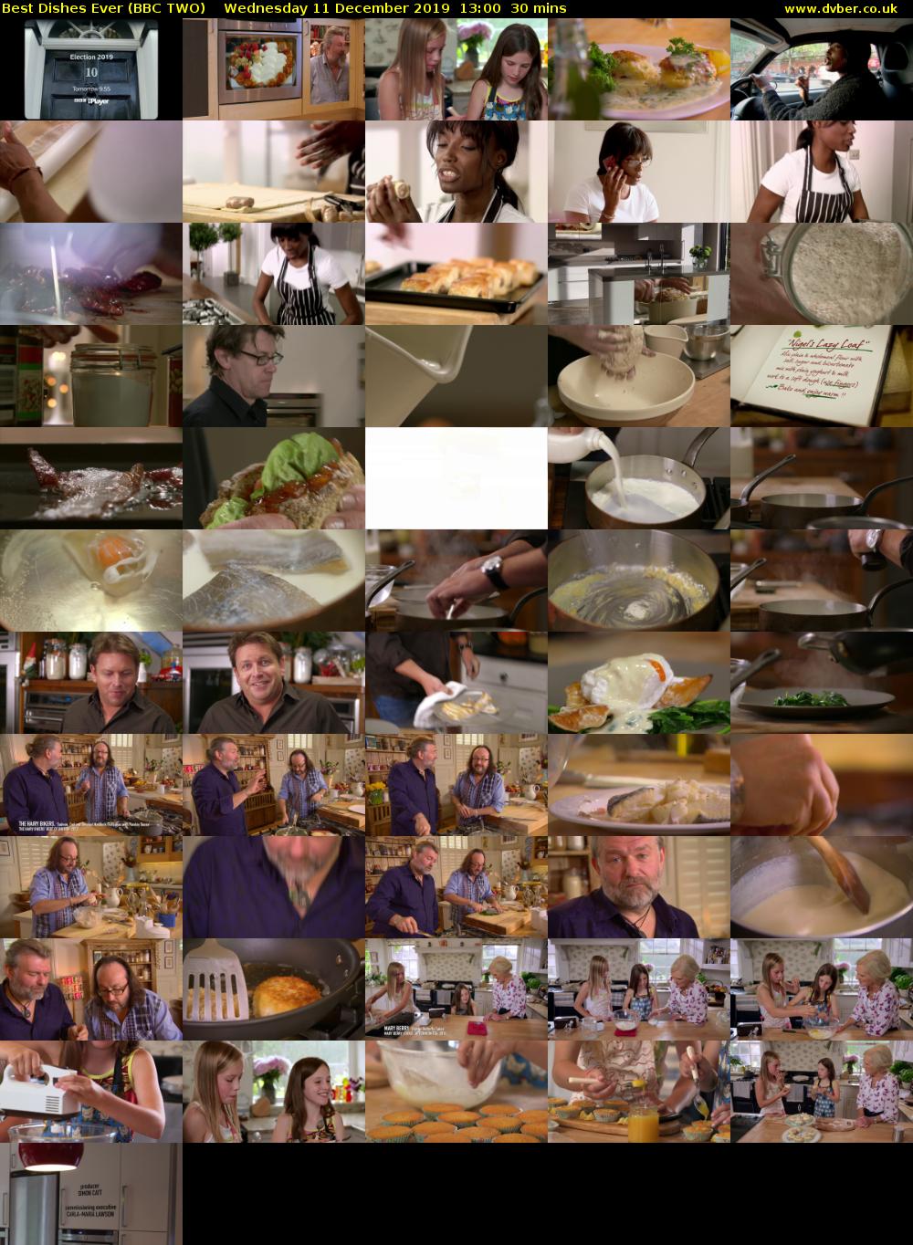 Best Dishes Ever (BBC TWO) Wednesday 11 December 2019 13:00 - 13:30