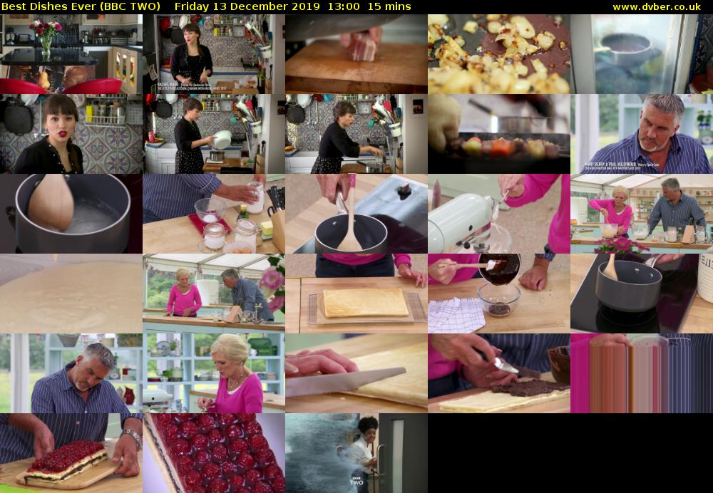 Best Dishes Ever (BBC TWO) Friday 13 December 2019 13:00 - 13:15