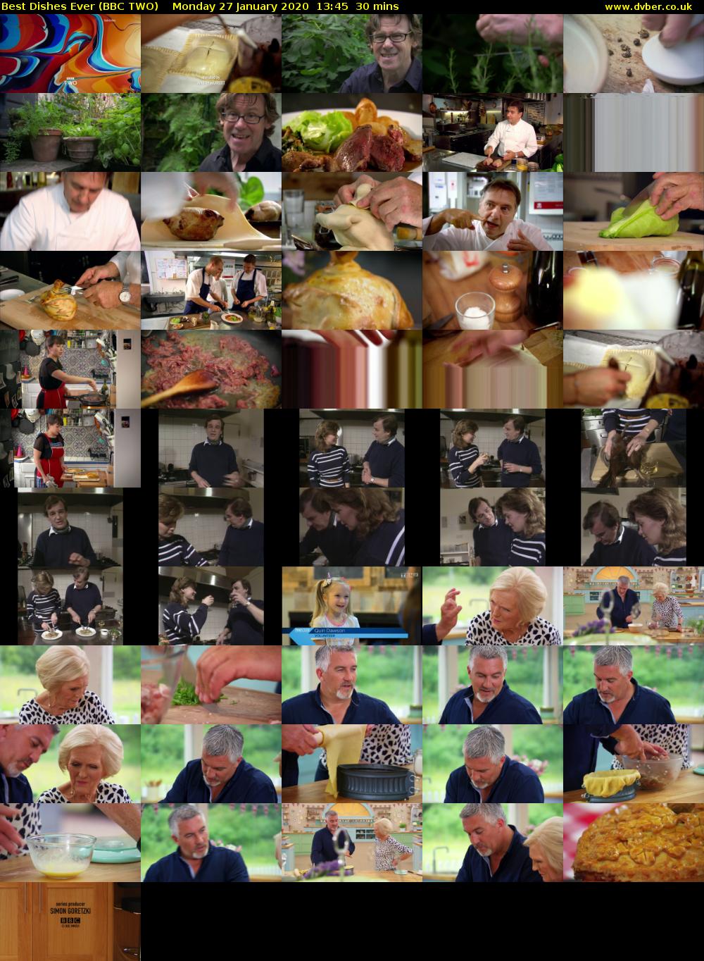 Best Dishes Ever (BBC TWO) Monday 27 January 2020 13:45 - 14:15