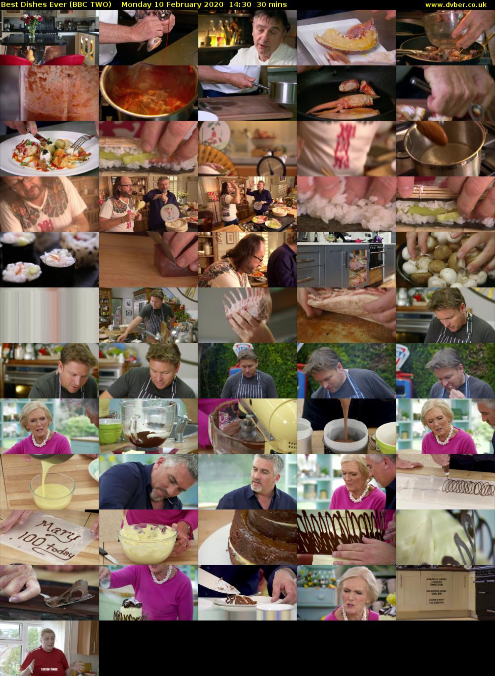 Best Dishes Ever (BBC TWO) Monday 10 February 2020 14:30 - 15:00
