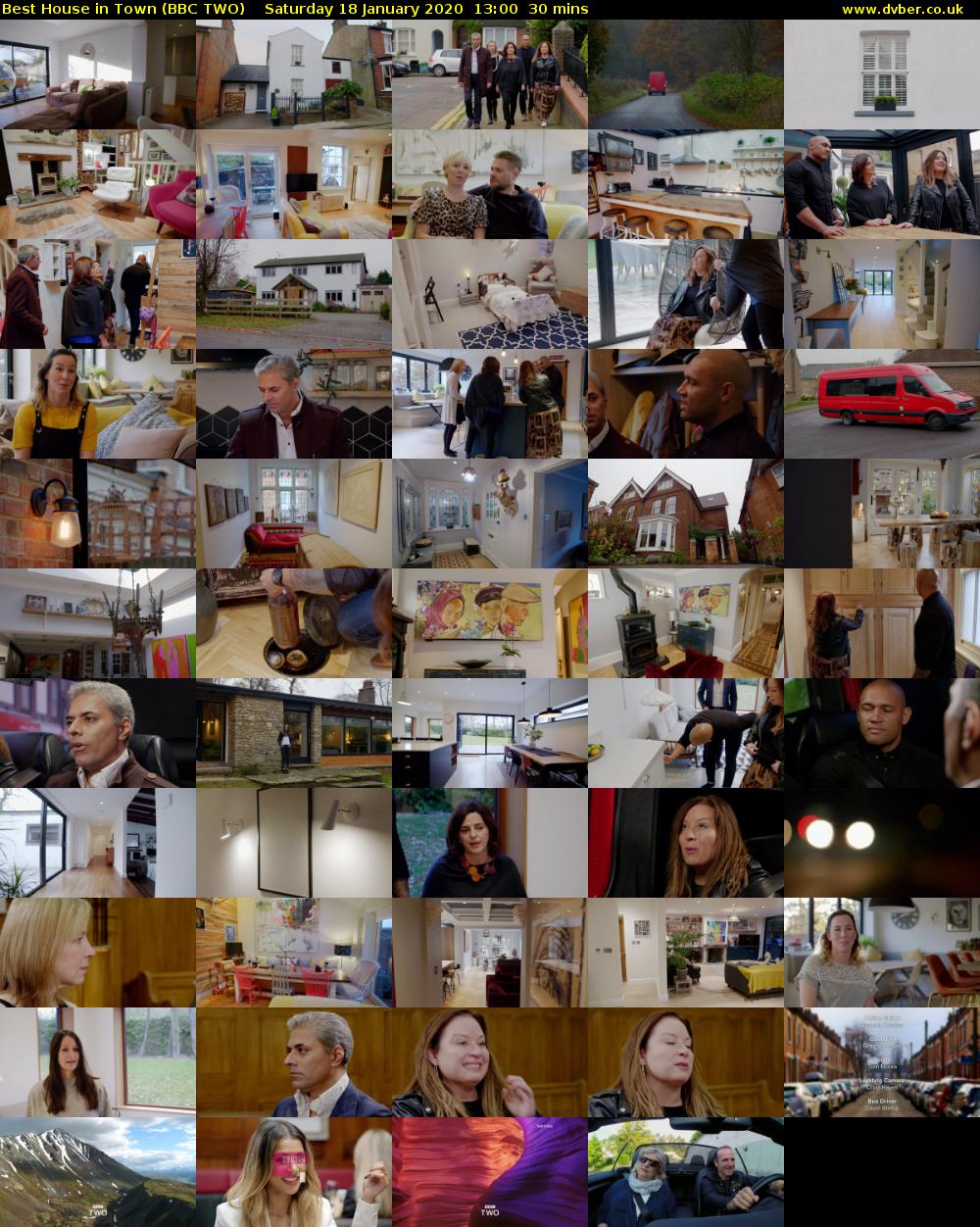 Best House in Town (BBC TWO) Saturday 18 January 2020 13:00 - 13:30