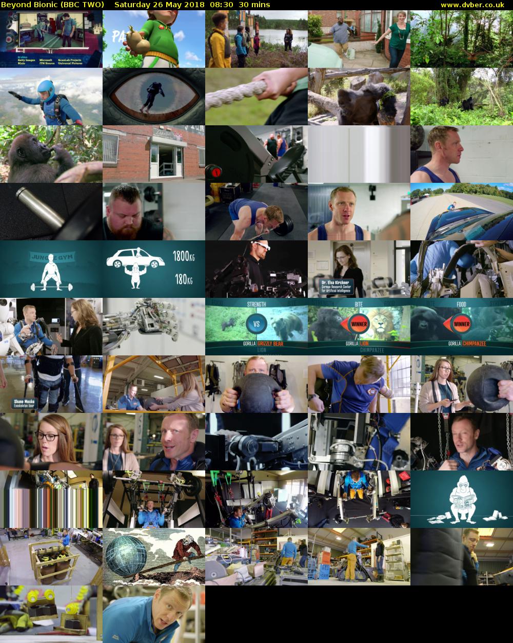 Beyond Bionic (BBC TWO) Saturday 26 May 2018 08:30 - 09:00