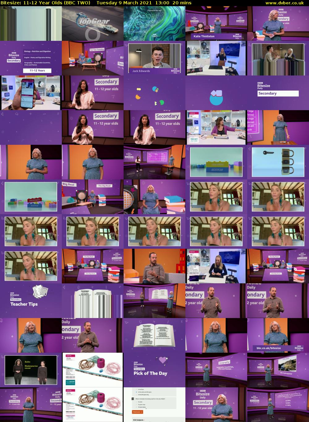 Bitesize: 11-12 Year Olds (BBC TWO) Tuesday 9 March 2021 13:00 - 13:20