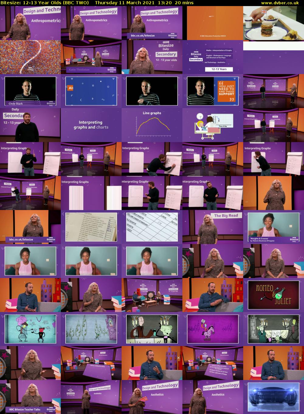 Bitesize: 12-13 Year Olds (BBC TWO) Thursday 11 March 2021 13:20 - 13:40