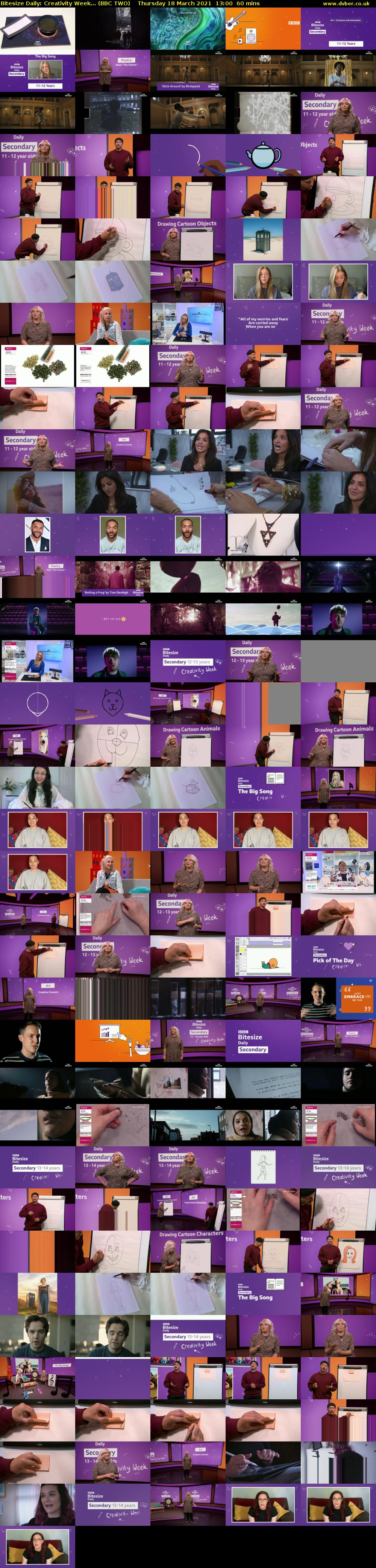 Bitesize Daily: Creativity Week... (BBC TWO) Thursday 18 March 2021 13:00 - 14:00