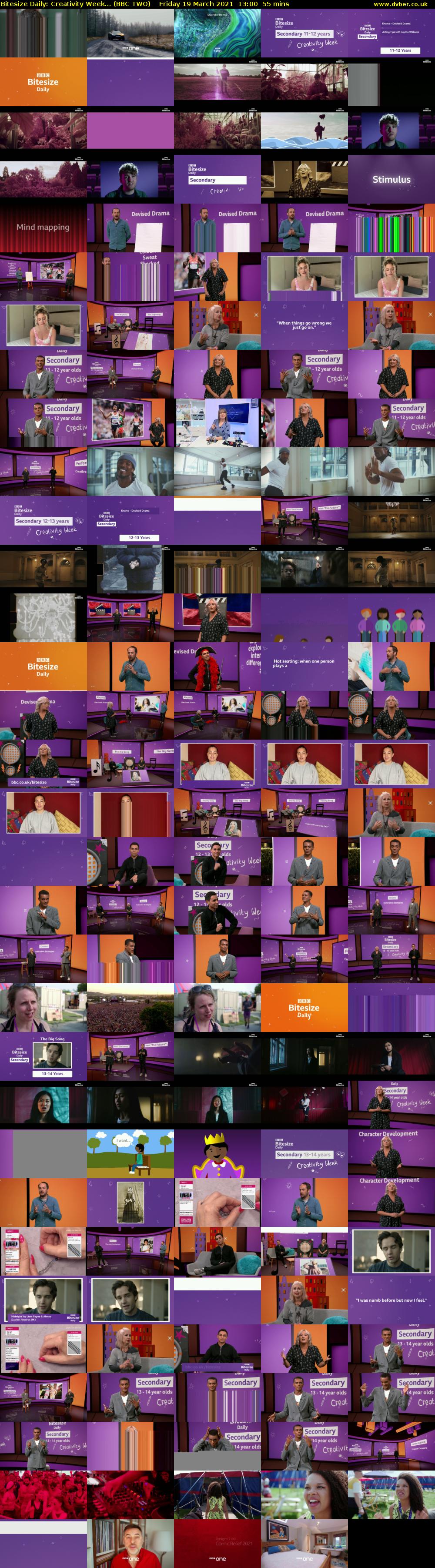 Bitesize Daily: Creativity Week... (BBC TWO) Friday 19 March 2021 13:00 - 13:55