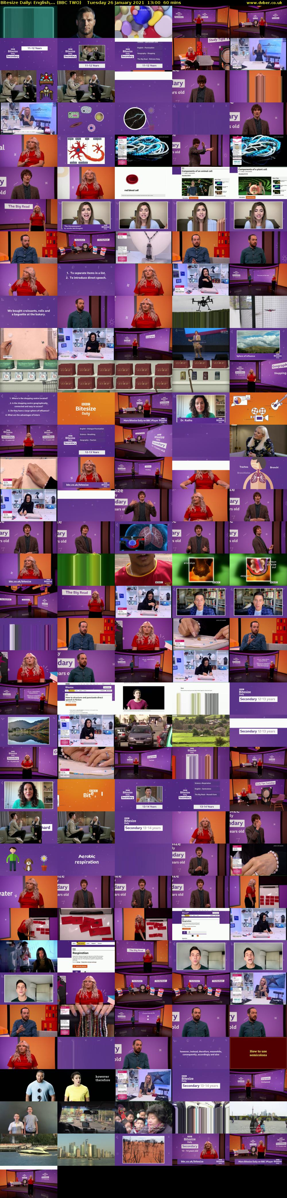 Bitesize Daily: English,... (BBC TWO) Tuesday 26 January 2021 13:00 - 14:00