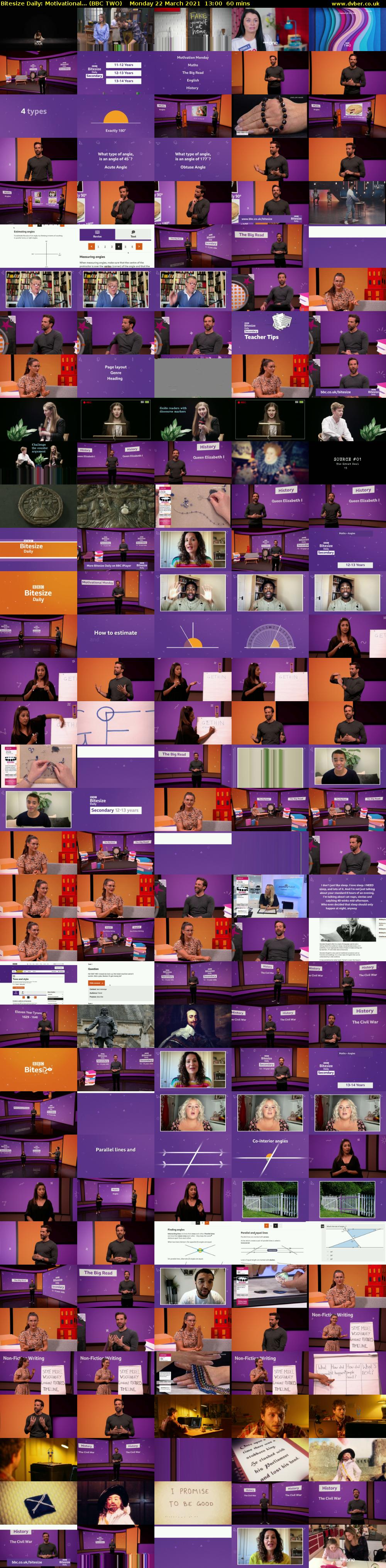 Bitesize Daily: Motivational... (BBC TWO) Monday 22 March 2021 13:00 - 14:00