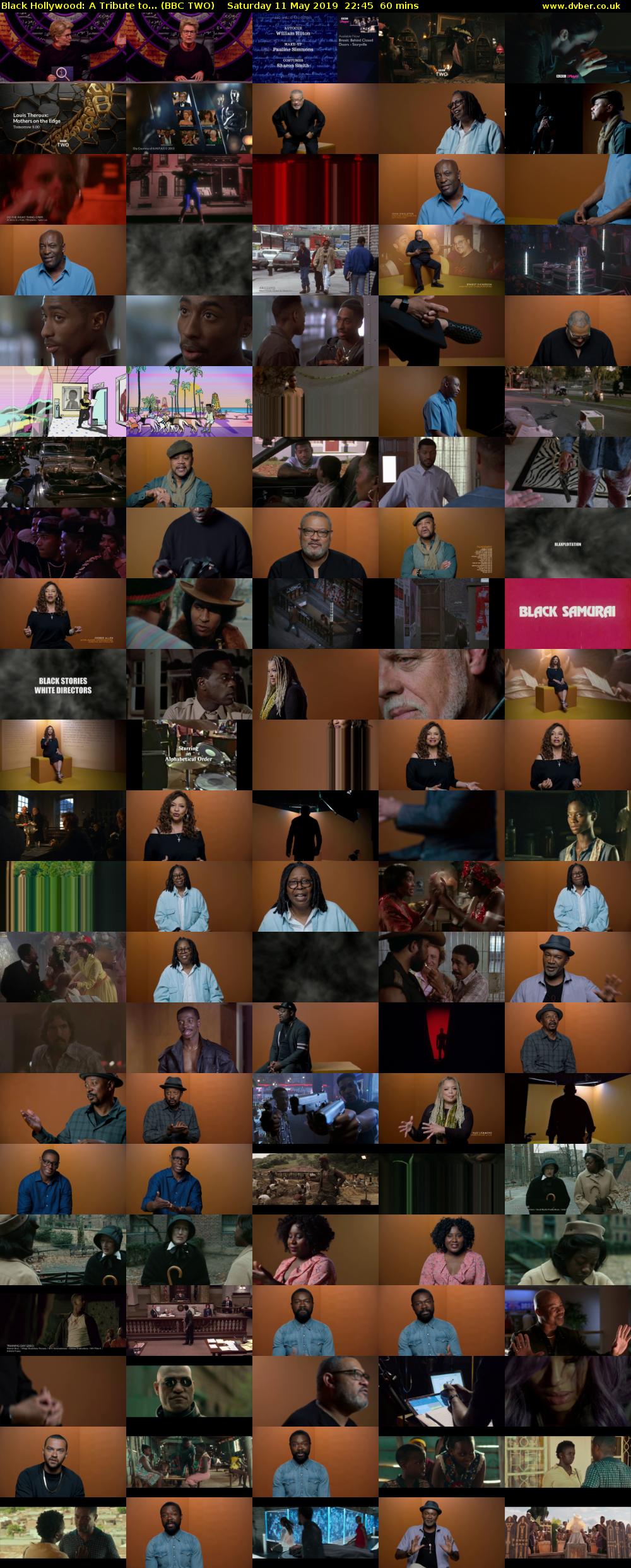 Black Hollywood: A Tribute to... (BBC TWO) Saturday 11 May 2019 22:45 - 23:45