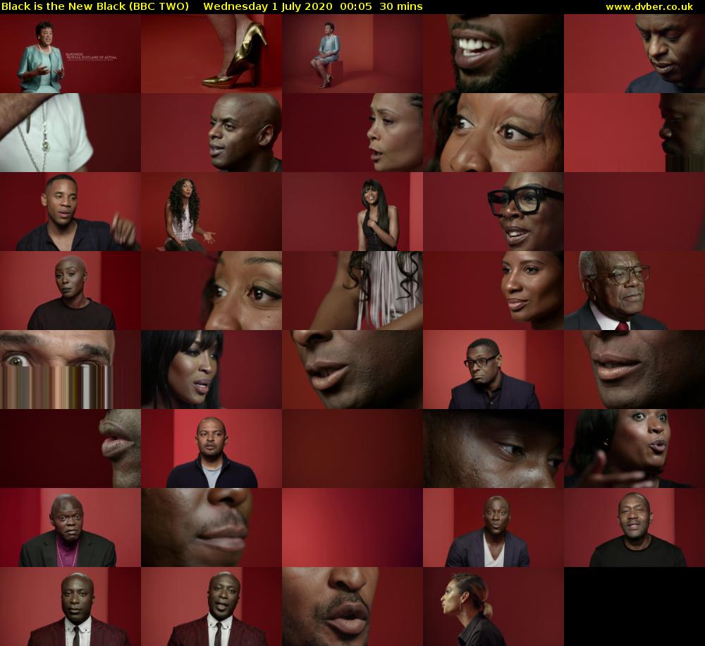 Black is the New Black (BBC TWO) Wednesday 1 July 2020 00:05 - 00:35