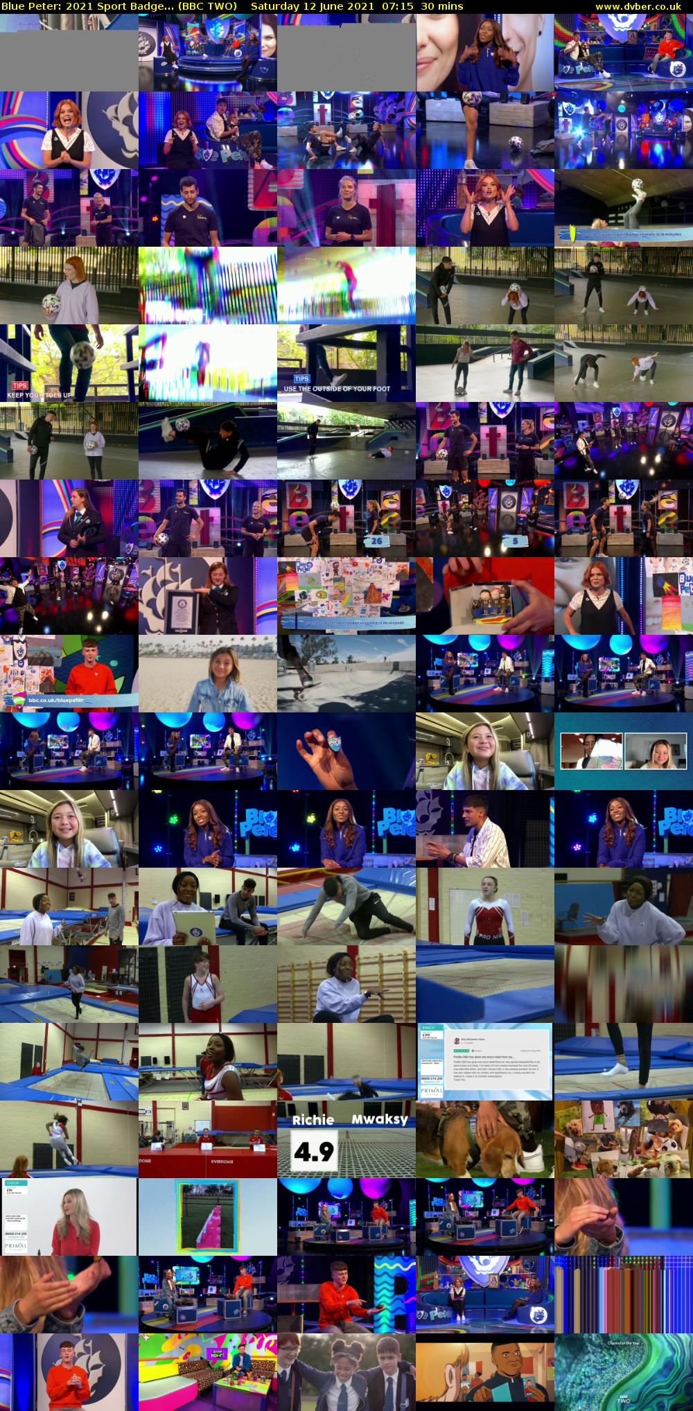 Blue Peter: 2021 Sport Badge... (BBC TWO) Saturday 12 June 2021 07:15 - 07:45