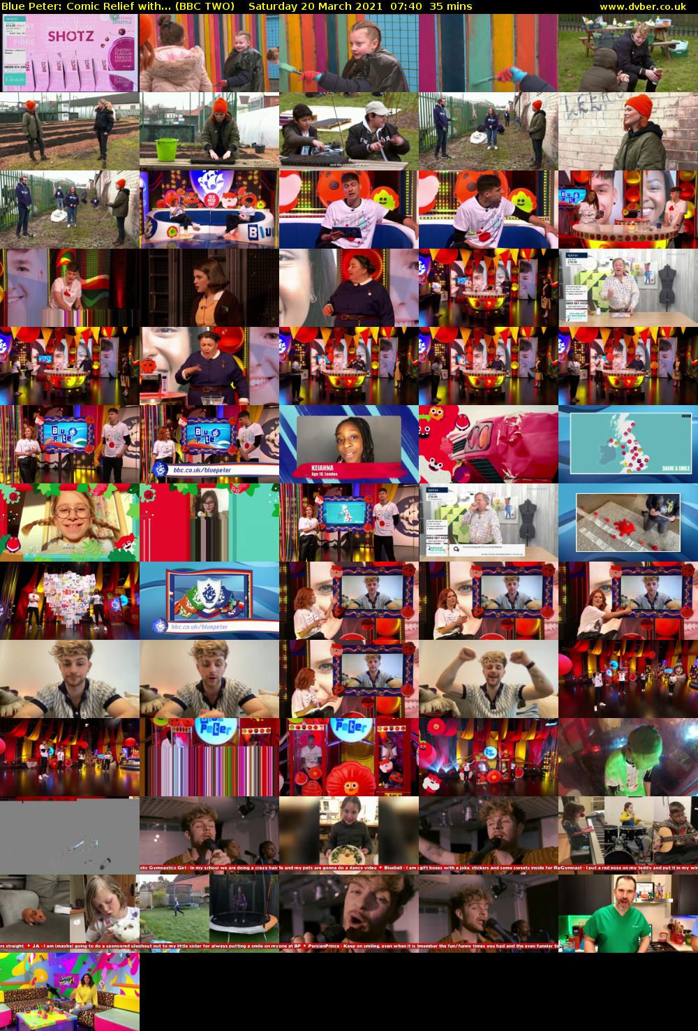 Blue Peter: Comic Relief with... (BBC TWO) Saturday 20 March 2021 07:40 - 08:15