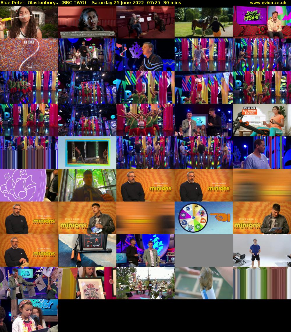 Blue Peter: Glastonbury... (BBC TWO) Saturday 25 June 2022 07:25 - 07:55